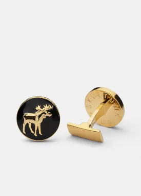 Cufflinks | The Hunter | Gold & Black | The Moose