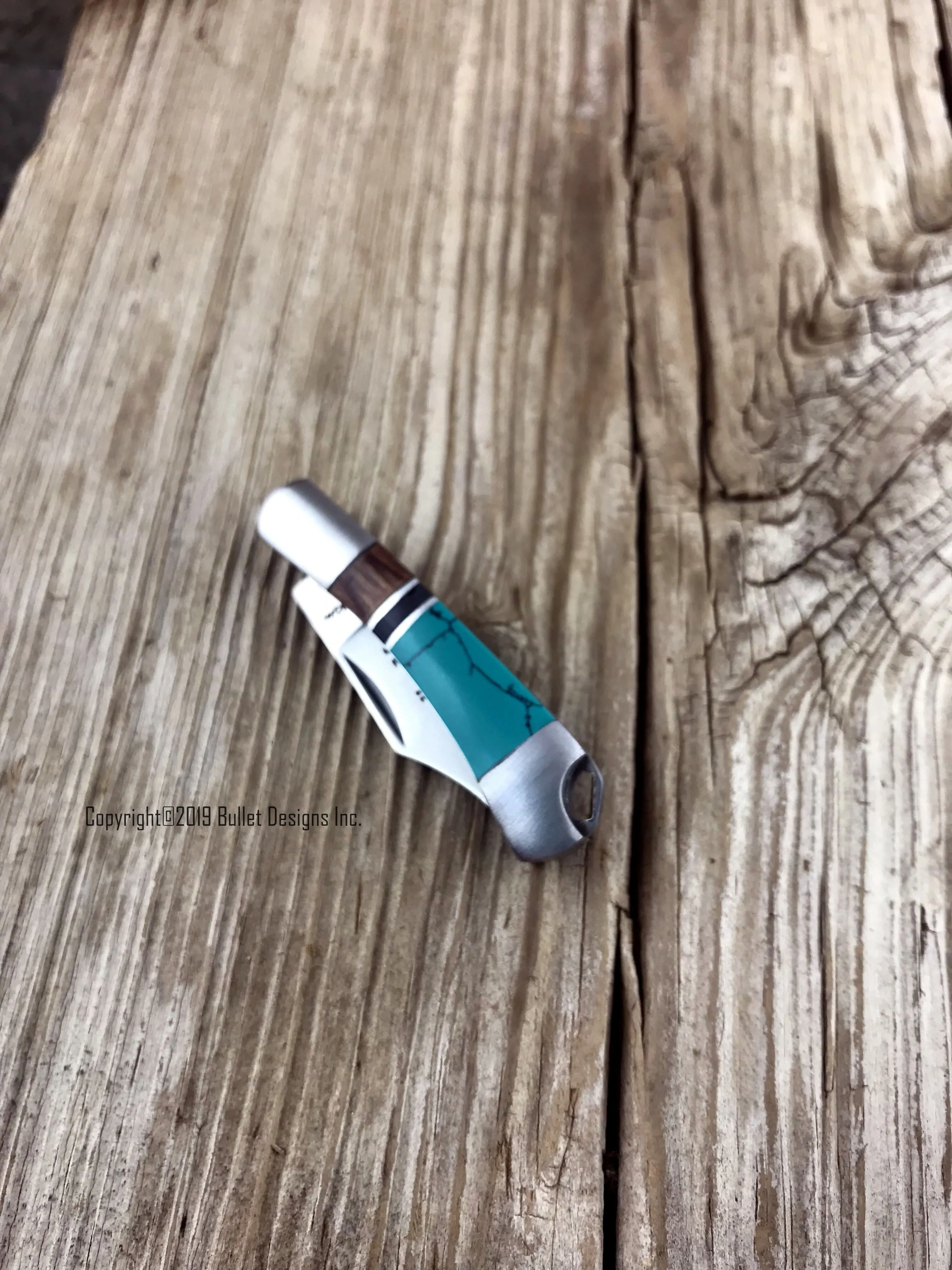 Custom Engraved Turquoise Rough Ryder Knife Keychain, Personalized Knife Keyring