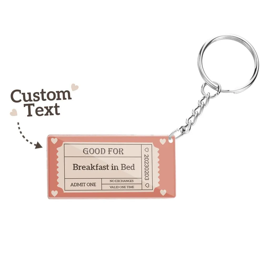 Custom Love Coupon Keychain Printable Personalized Coupon Keychain Last Minute Gift Idea Gifts for him