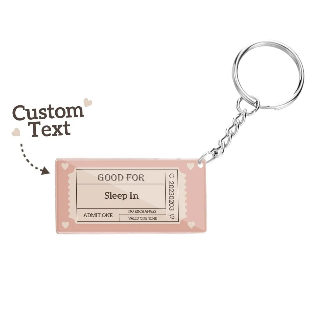 Custom Love Coupon Keychain Printable Personalized Coupon Keychain Last Minute Gift Idea Gifts for him