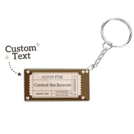 Custom Love Coupon Keychain Printable Personalized Coupon Keychain Last Minute Gift Idea Gifts for him