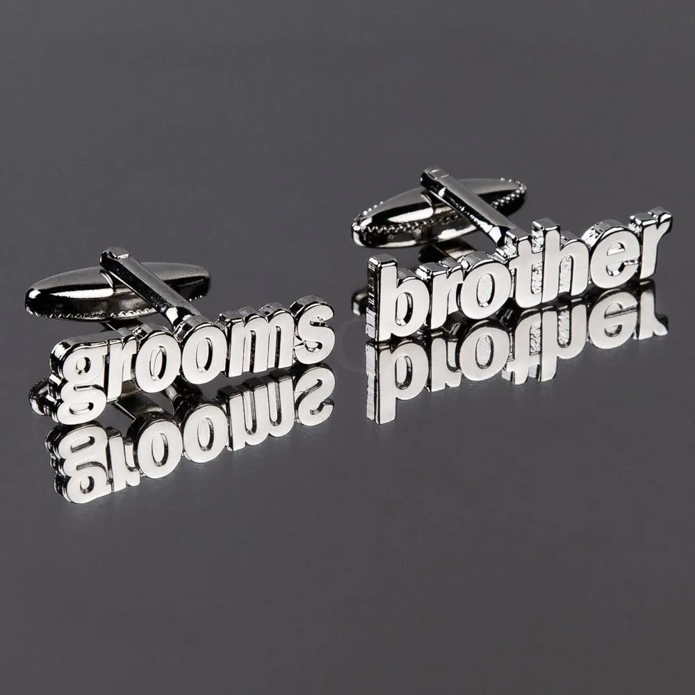 Cut Out Words Wedding Cufflinks