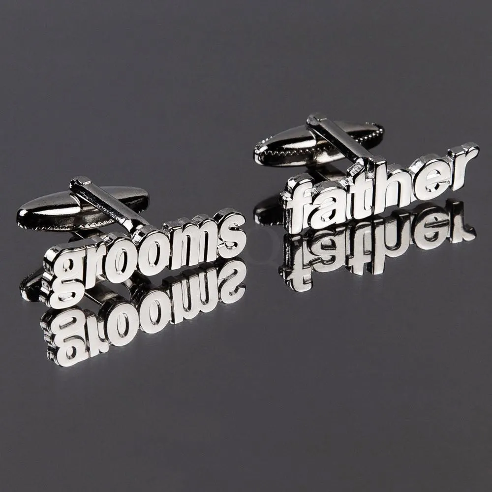 Cut Out Words Wedding Cufflinks