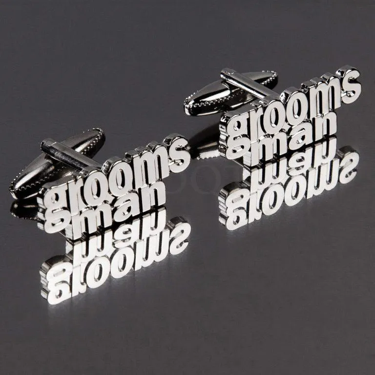 Cut Out Words Wedding Cufflinks