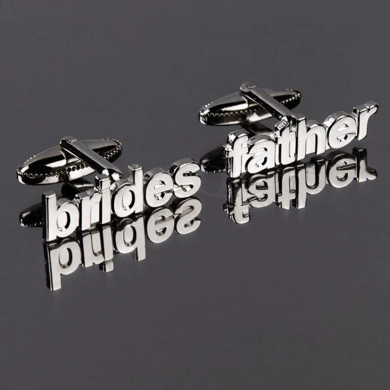 Cut Out Words Wedding Cufflinks