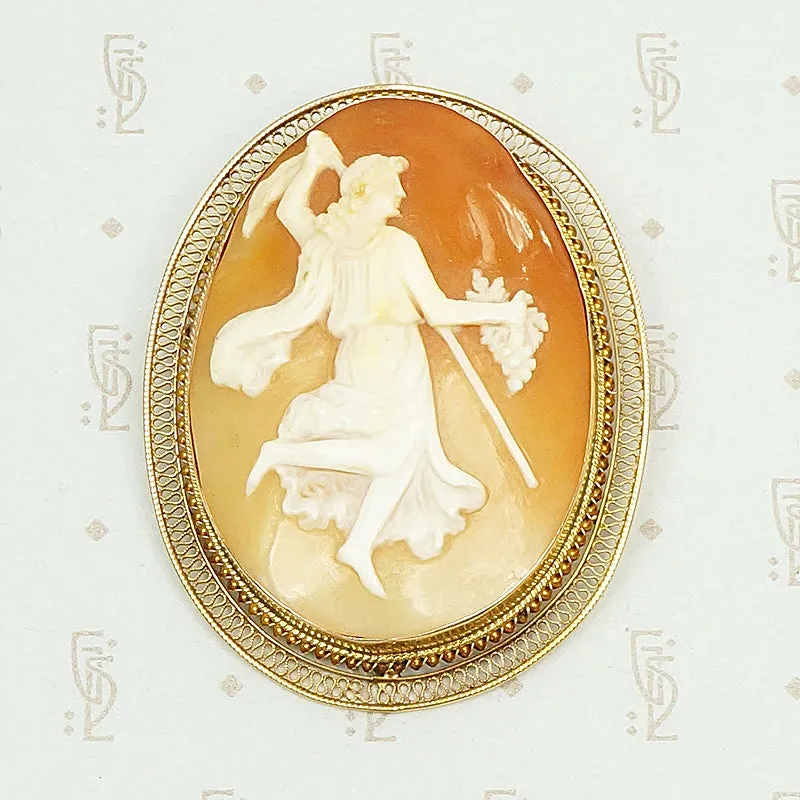 Dancing Dionysus Shell Cameo