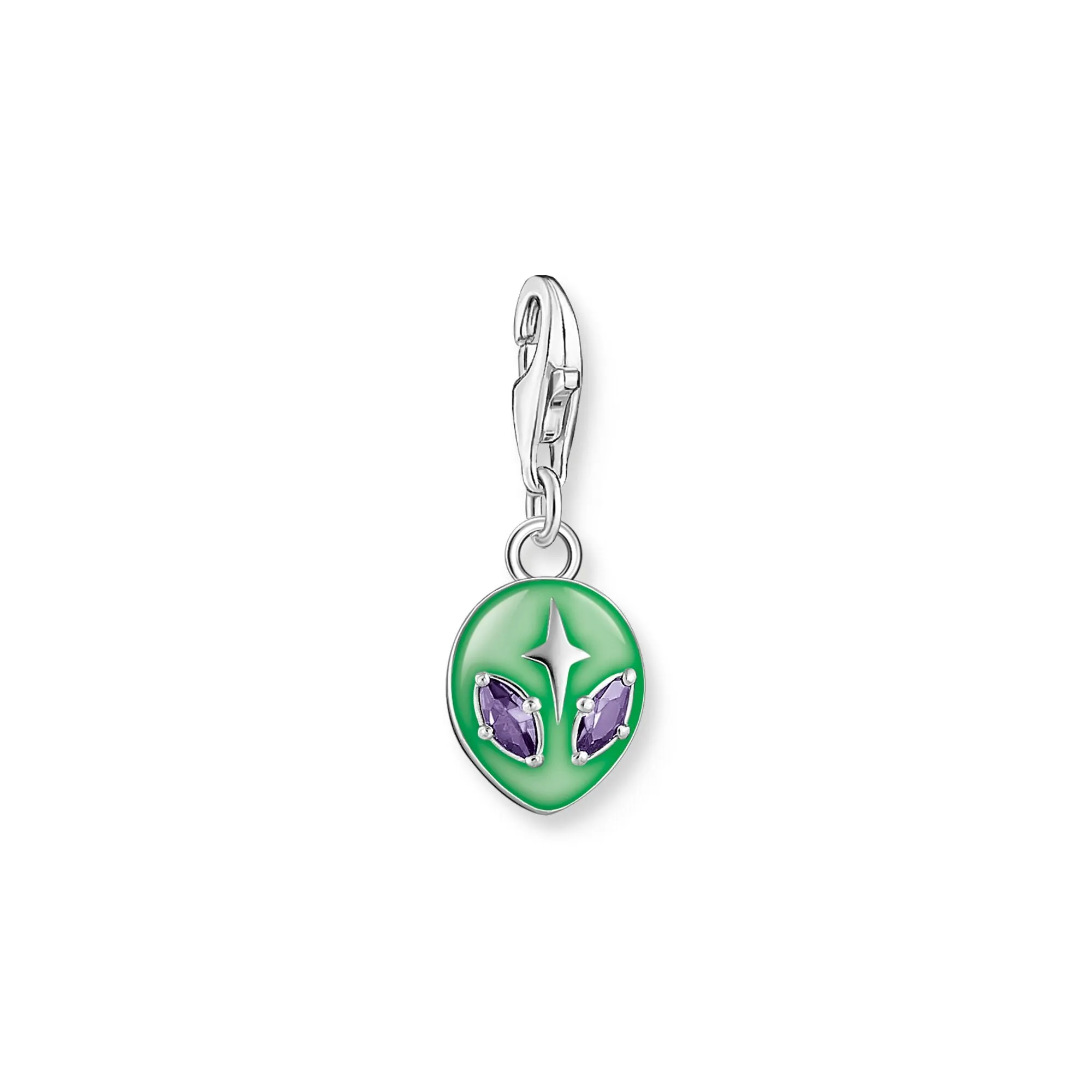 Dark Green Alien Charm Pendant