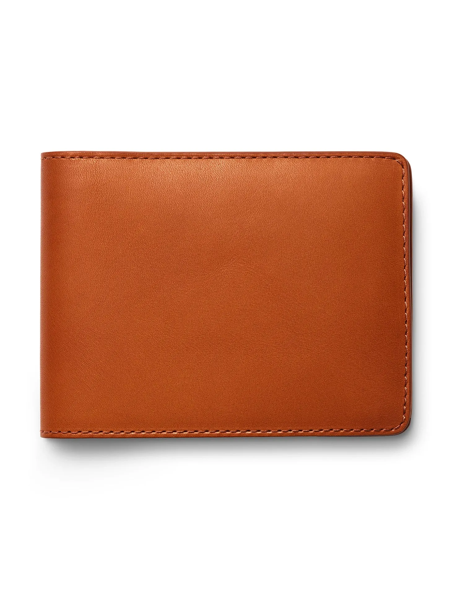 David August Luxury Genuine Vintage Calfskin Leather Bi-Fold Wallet