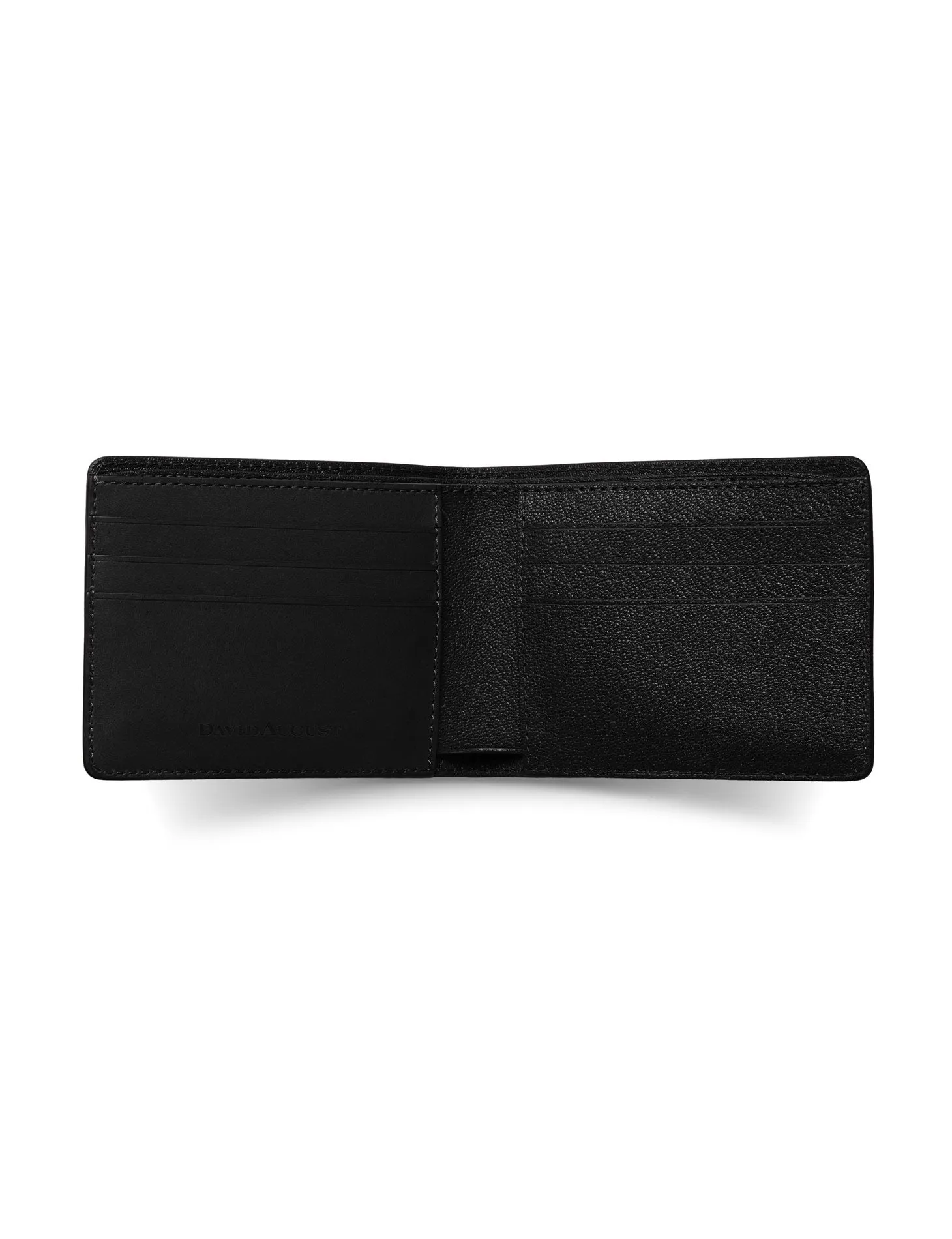 David August Luxury Genuine Vintage Calfskin Leather Bi-Fold Wallet