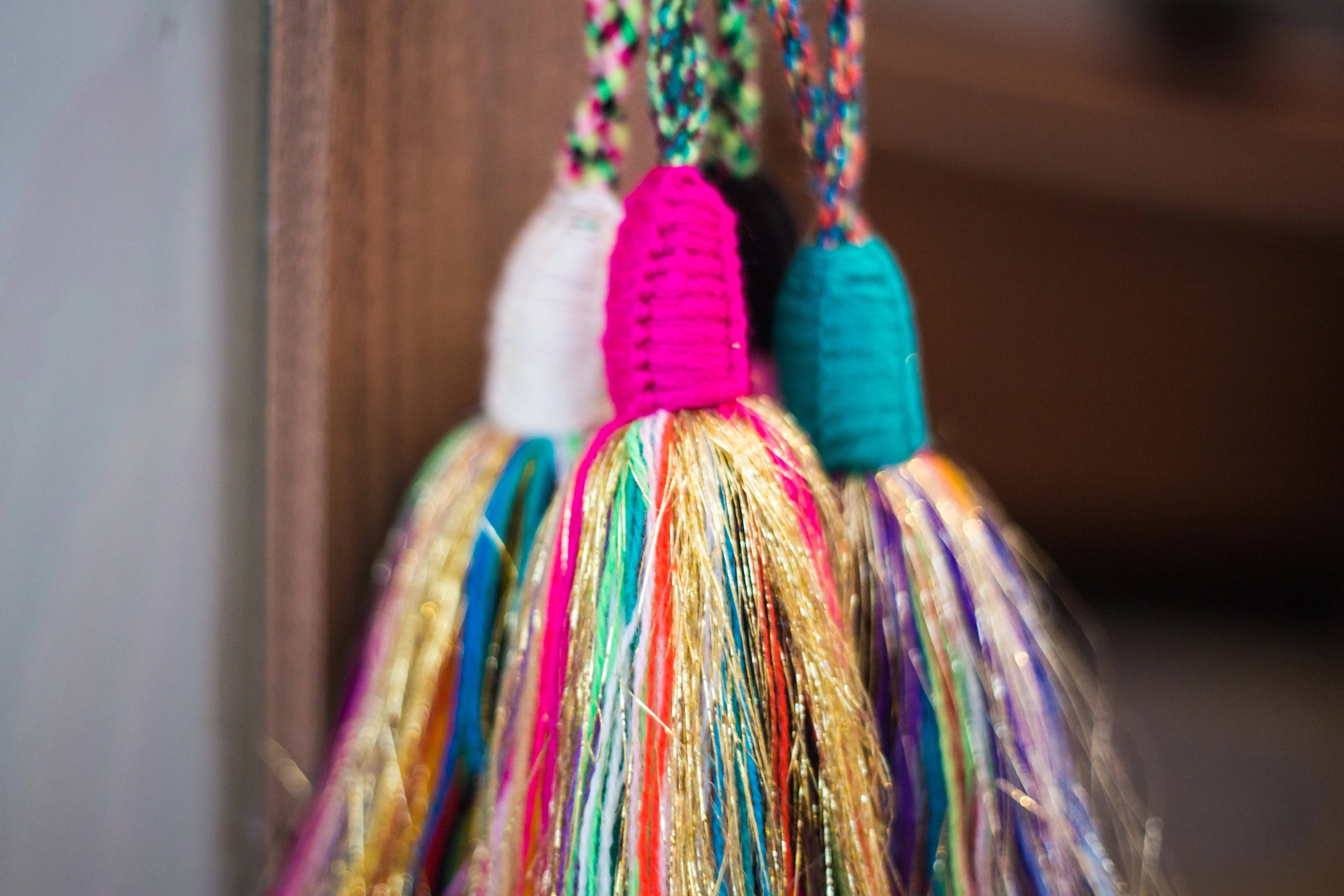 Decorative Hanging Tassel - Multicolor/White