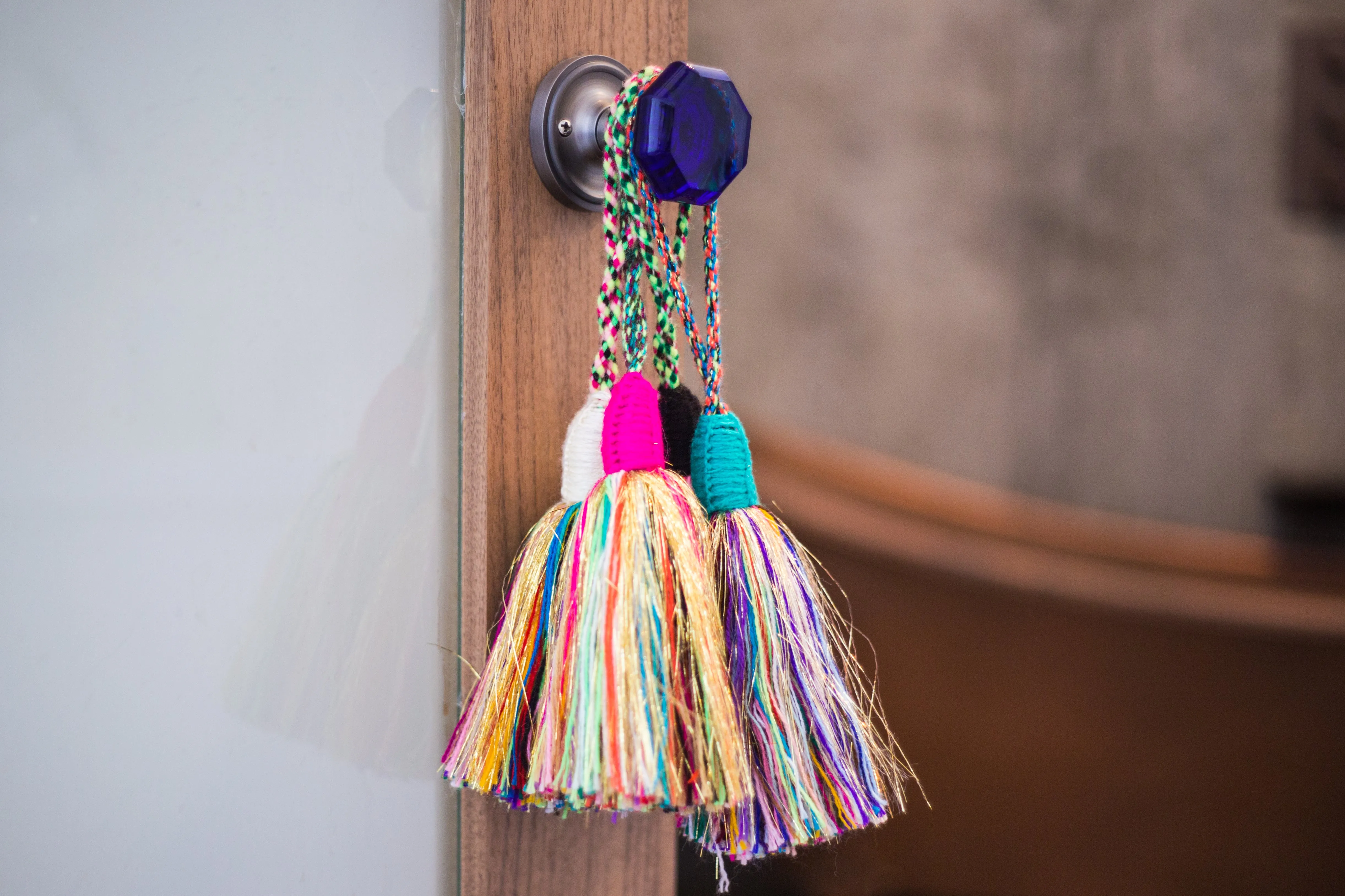 Decorative Hanging Tassel - Multicolor/White