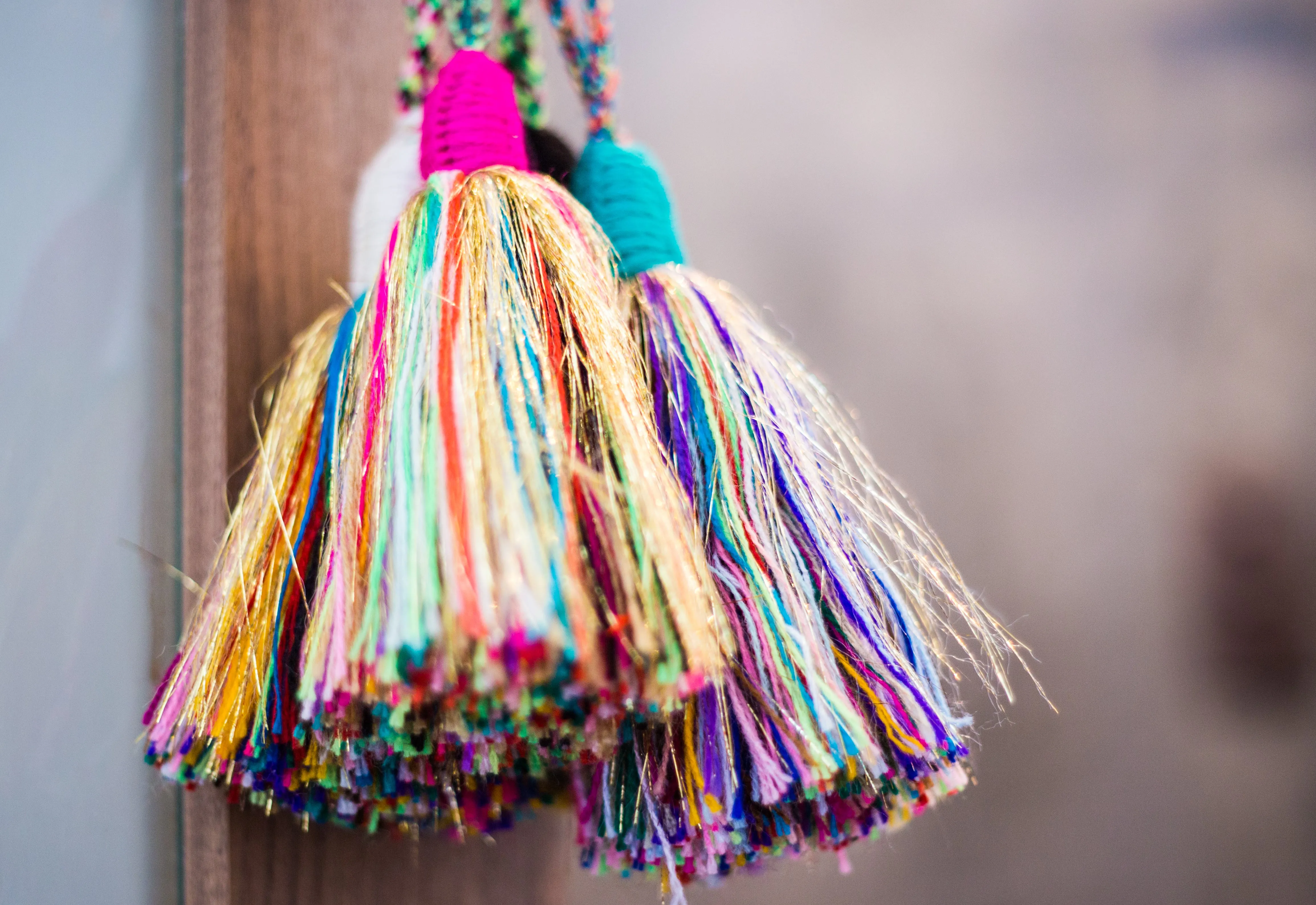 Decorative Hanging Tassel - Multicolor/White