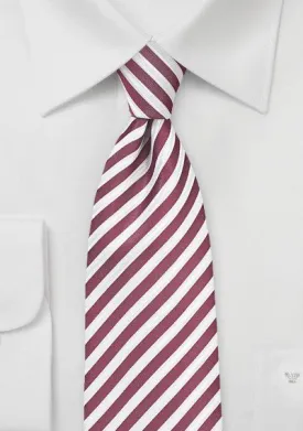 Deep Claret Summer Striped Necktie