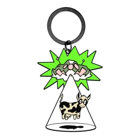 DF V3 UFO & Cow Charm Keychain