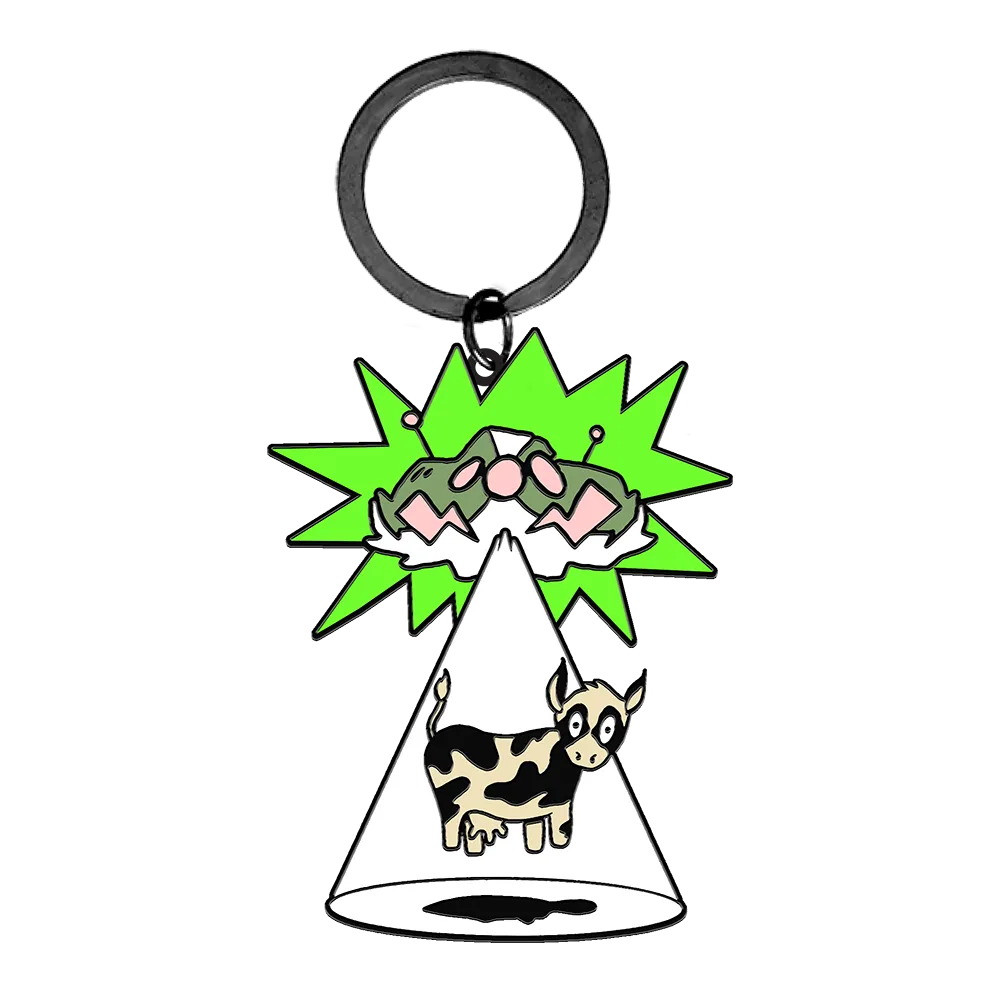 DF V3 UFO & Cow Charm Keychain