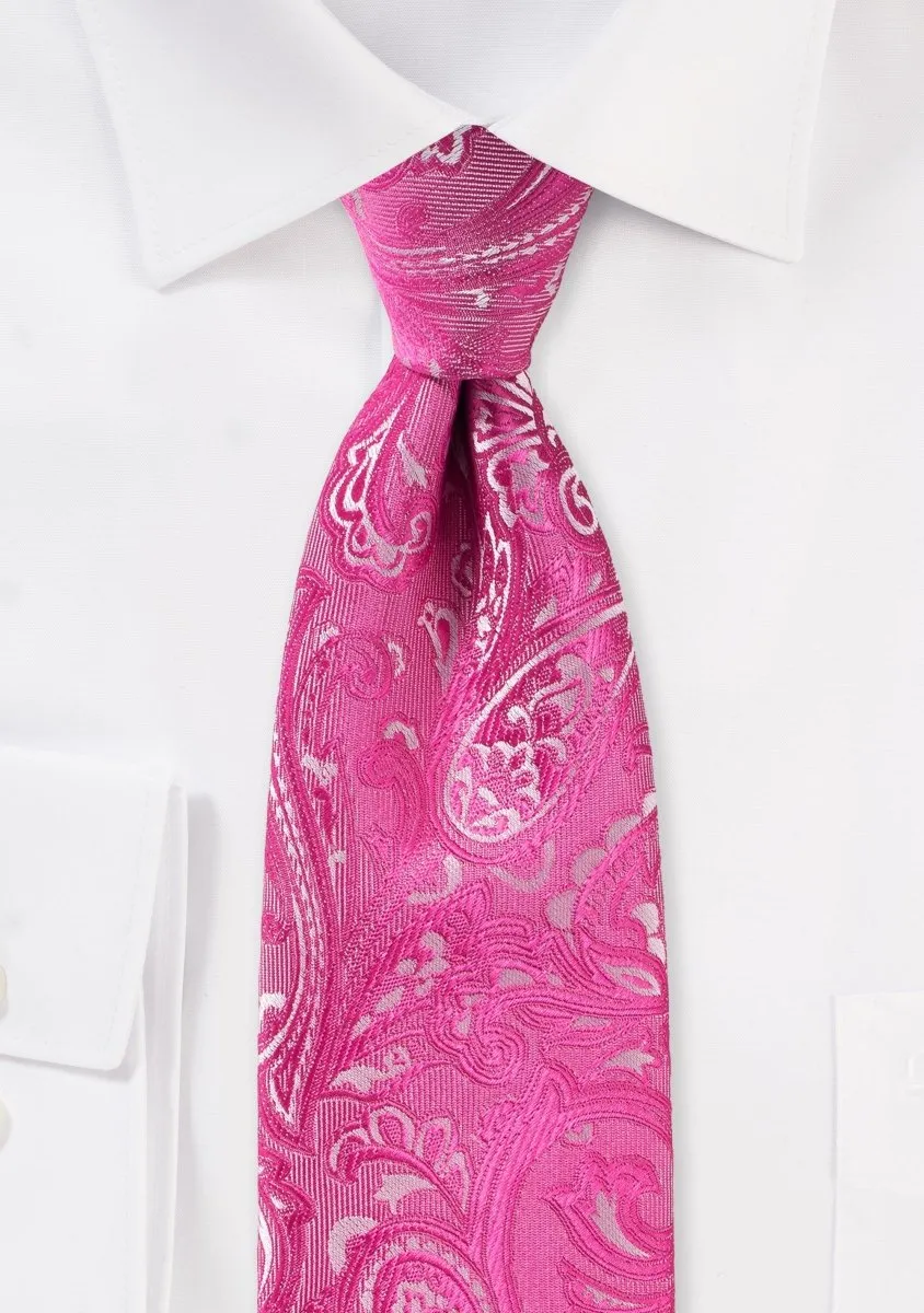 Dragon Fruit Proper Paisley Necktie