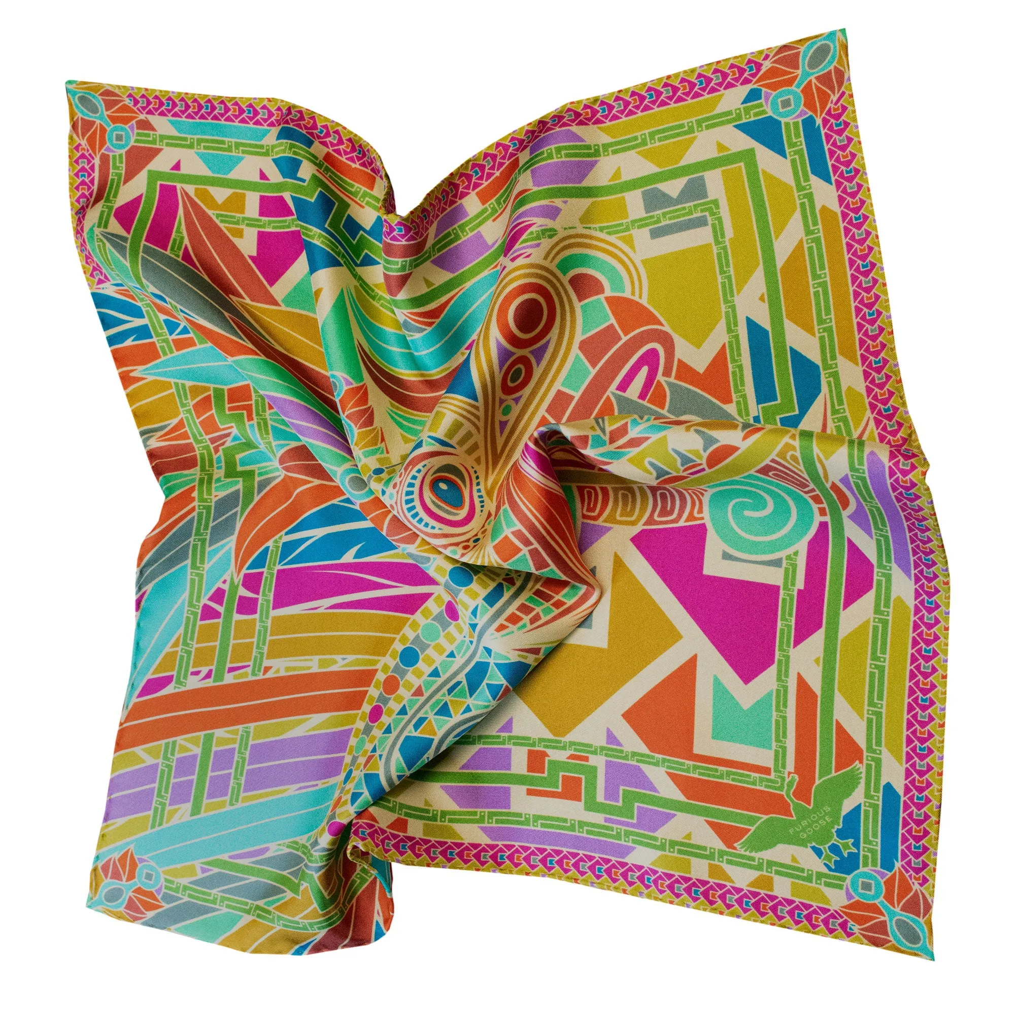 Dragon Scarf, Occidental Hortus – Silk Scarves