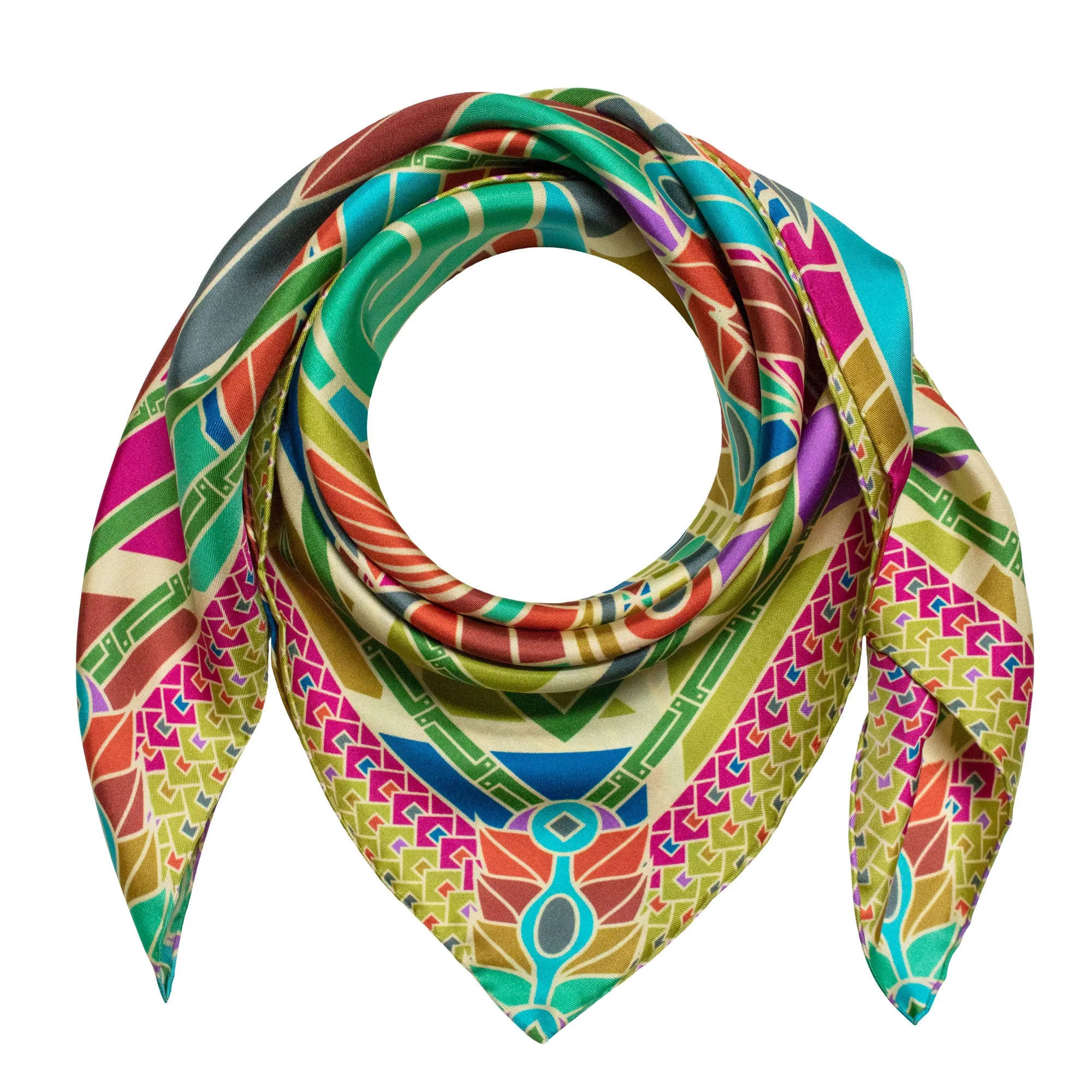 Dragon Scarf, Occidental Hortus – Silk Scarves