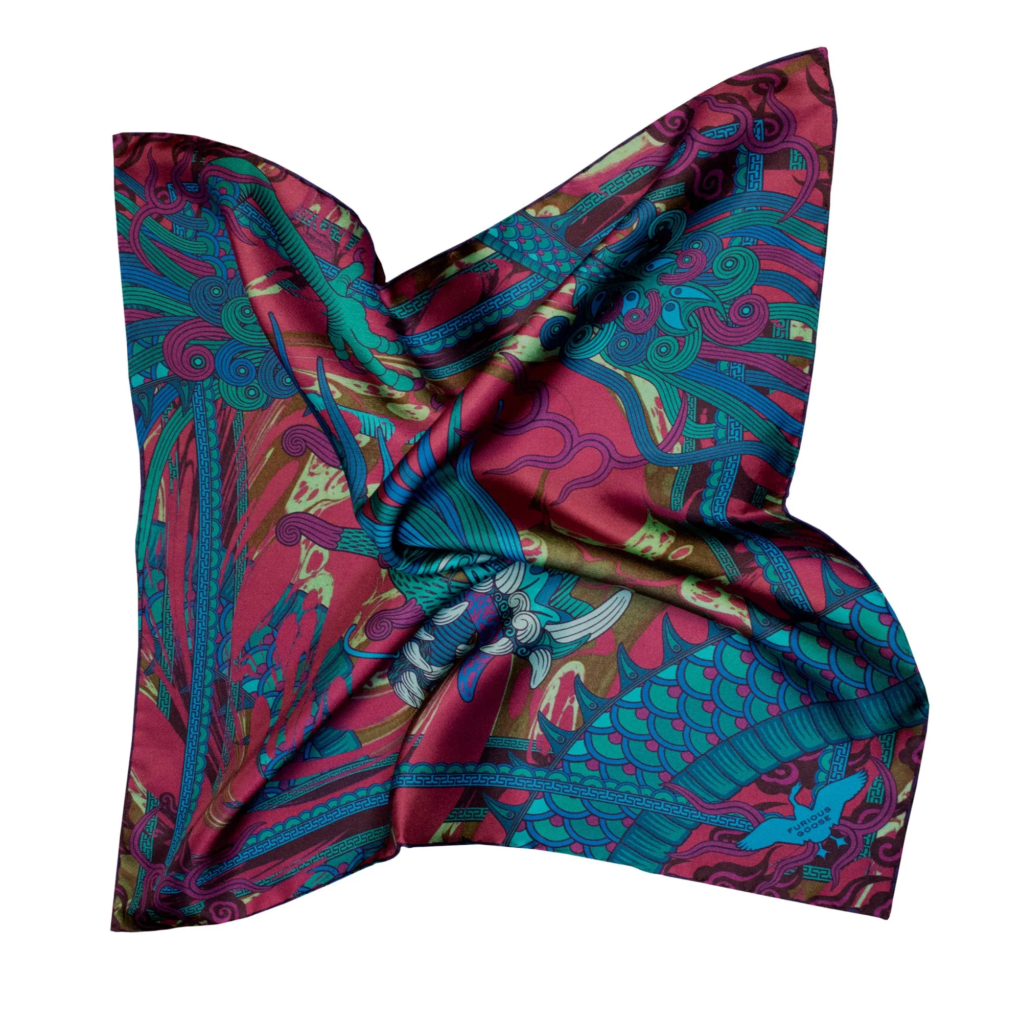 Dragon Scarf, Oriental Tempestas – Silk Scarves