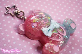 Dreamy Galaxy Bear Star Keychain (Pink x Blue)