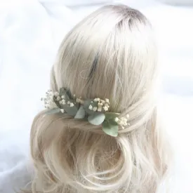 Dried Eucalyptus Baby's Breath Greenery Hair Pins