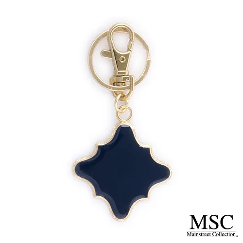 Enamel Quatrefoil Keychain