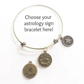 Expandable horoscope bracelet