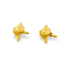 Extravaganza Seashell – cufflinks - silver 925 – gold plated