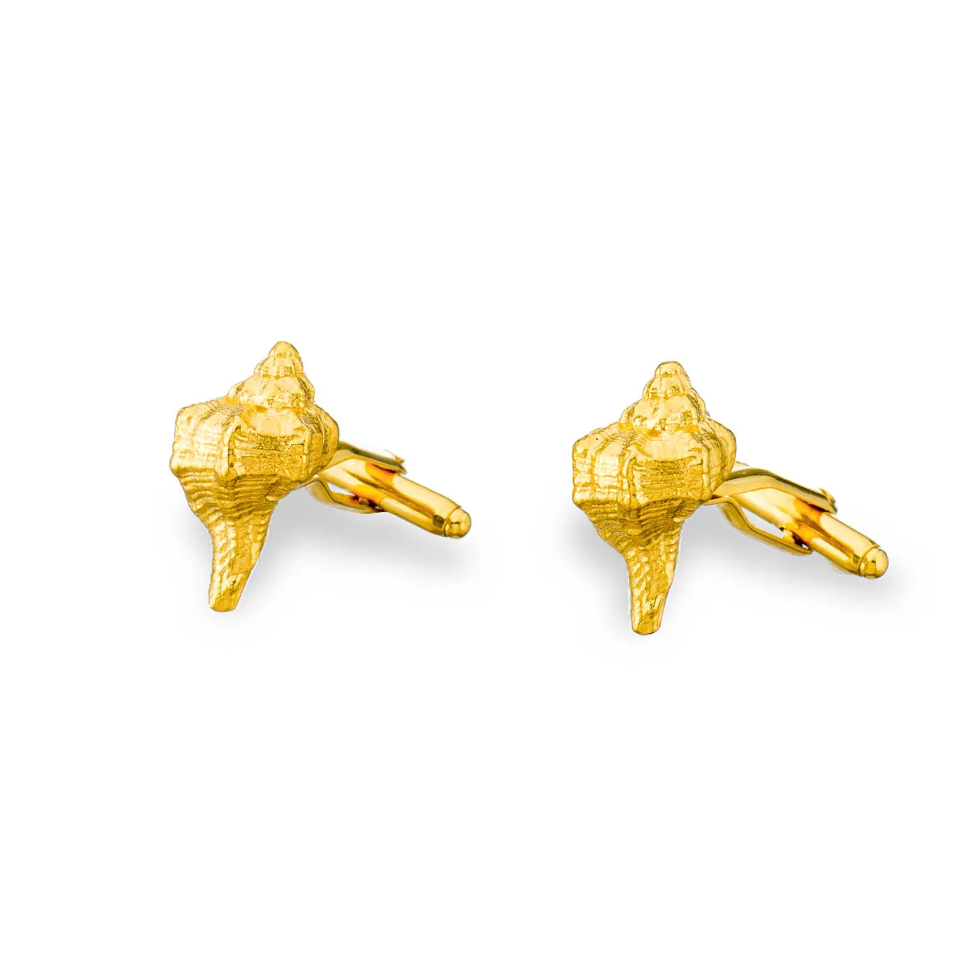 Extravaganza Seashell – cufflinks - silver 925 – gold plated