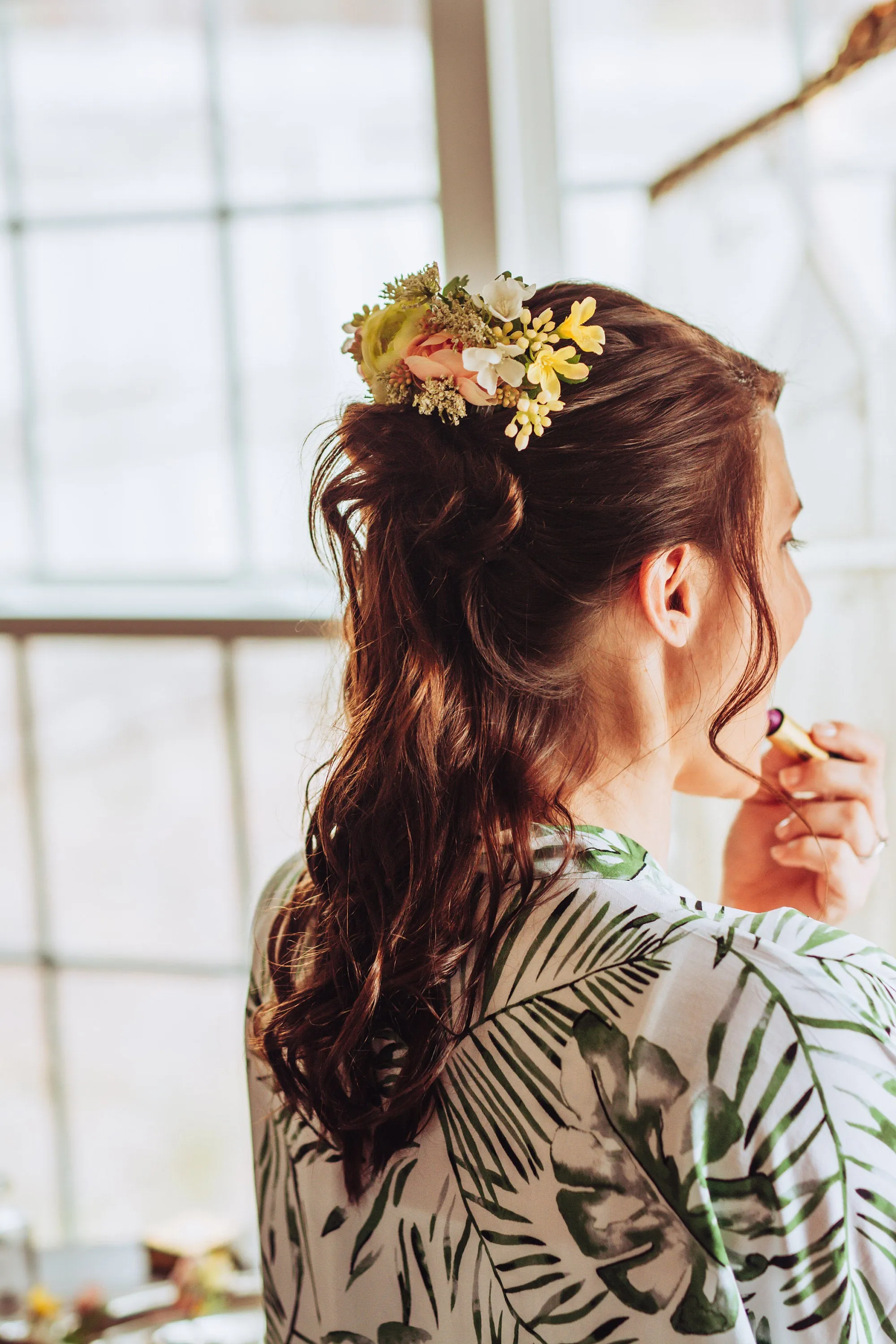 Floral Hair Comb for Updo