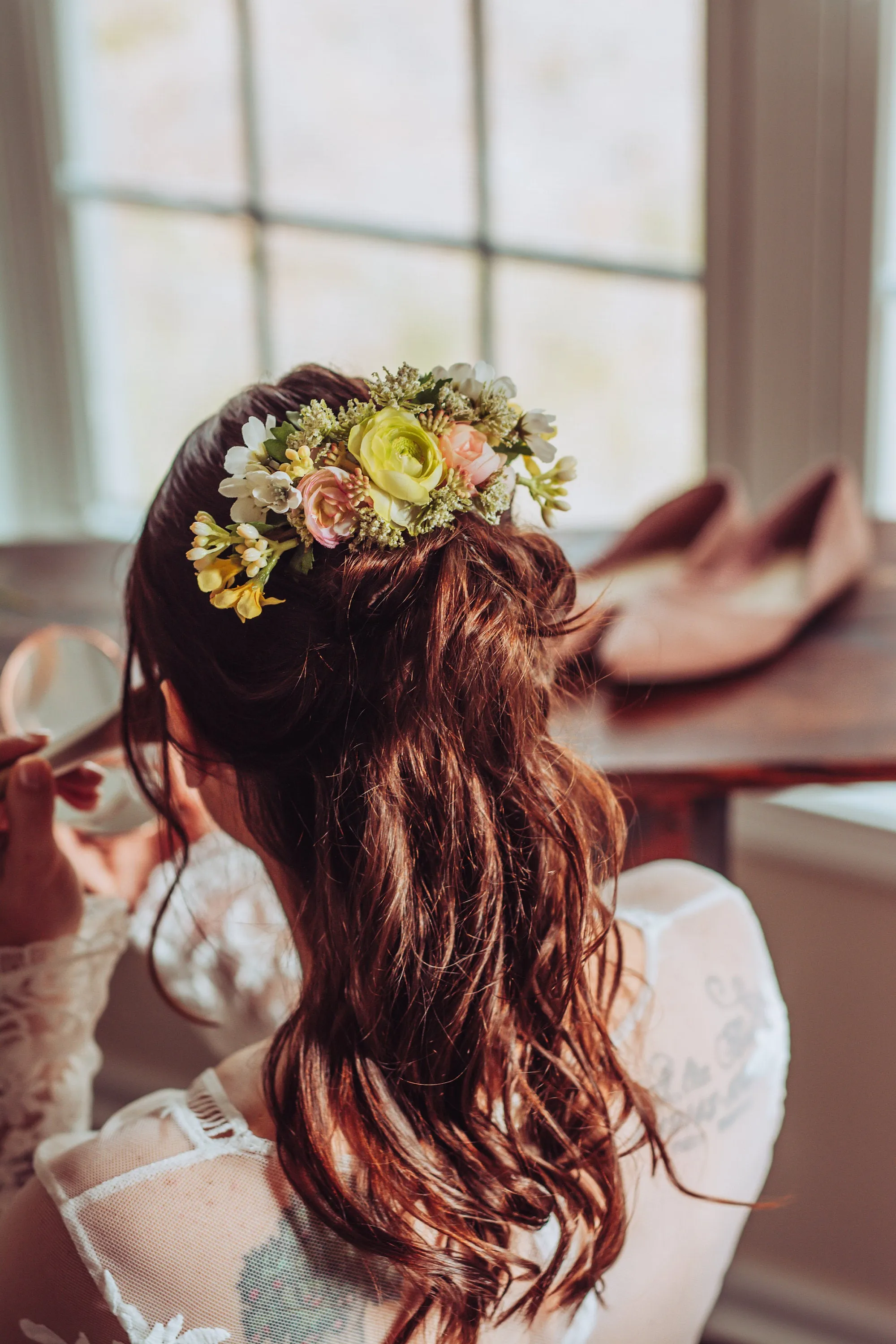 Floral Hair Comb for Updo