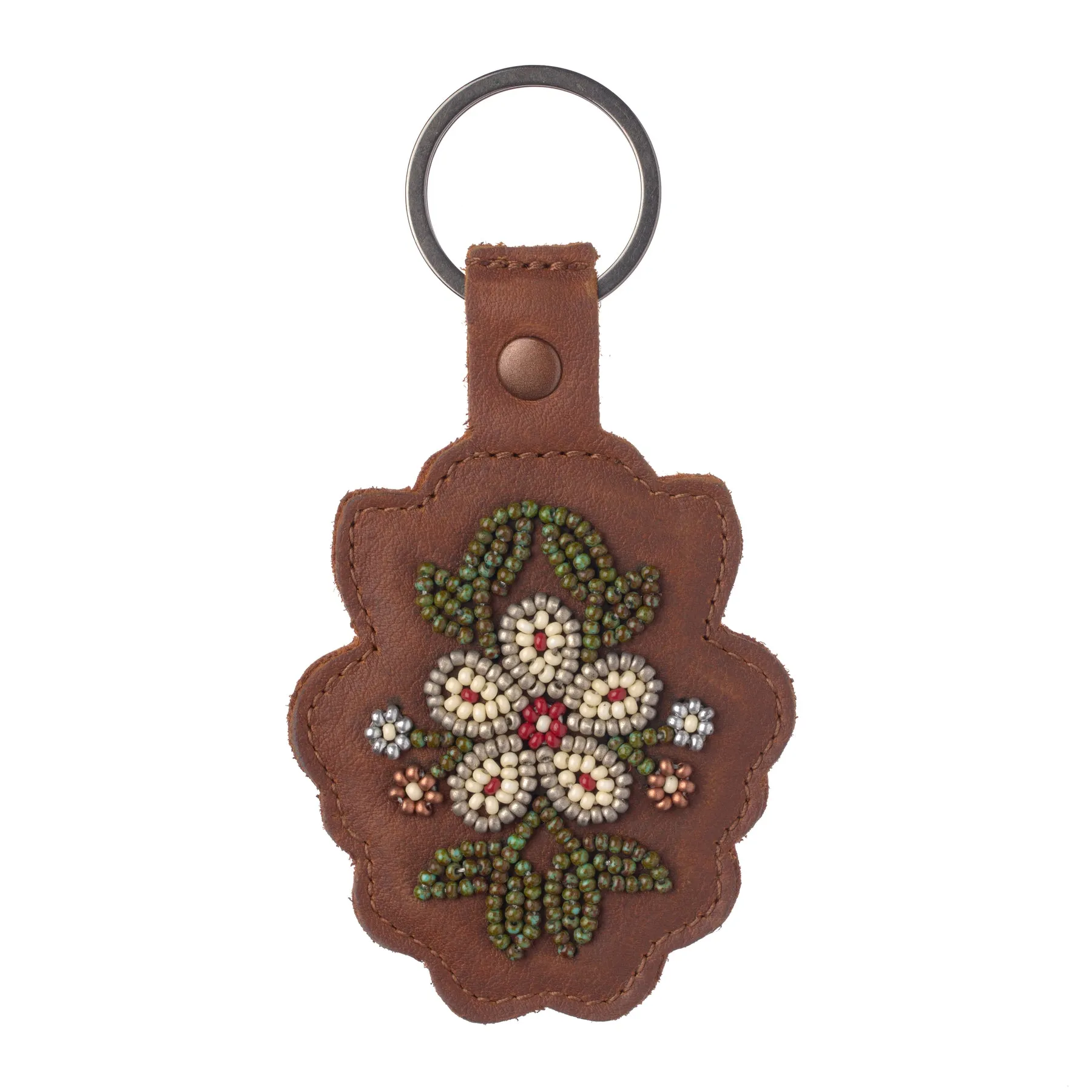 Floret Beaded Keychain