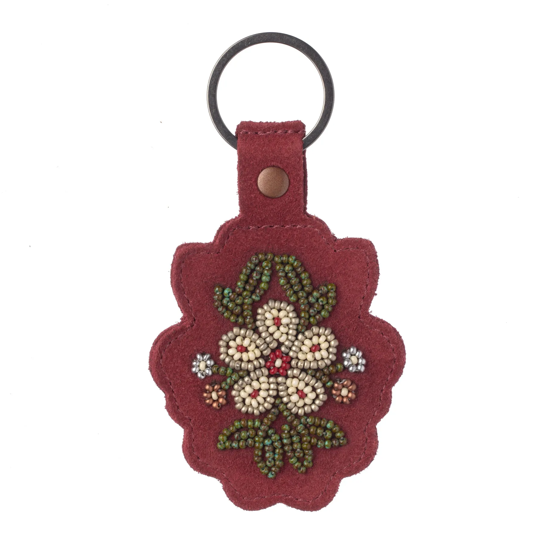 Floret Beaded Keychain