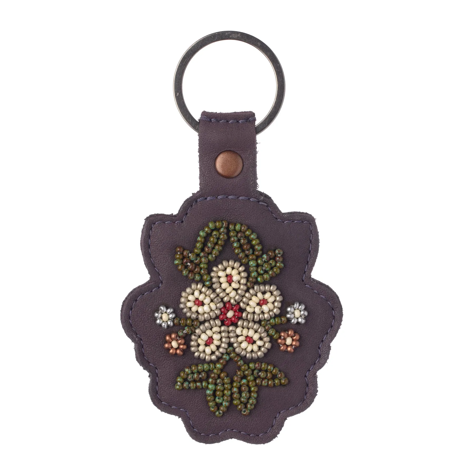 Floret Beaded Keychain