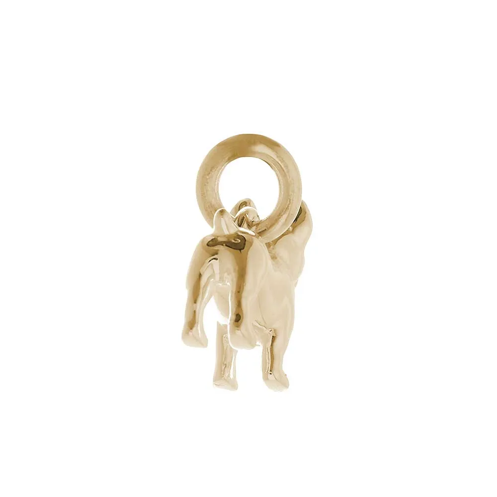 French Bulldog Solid Gold Dog Charm