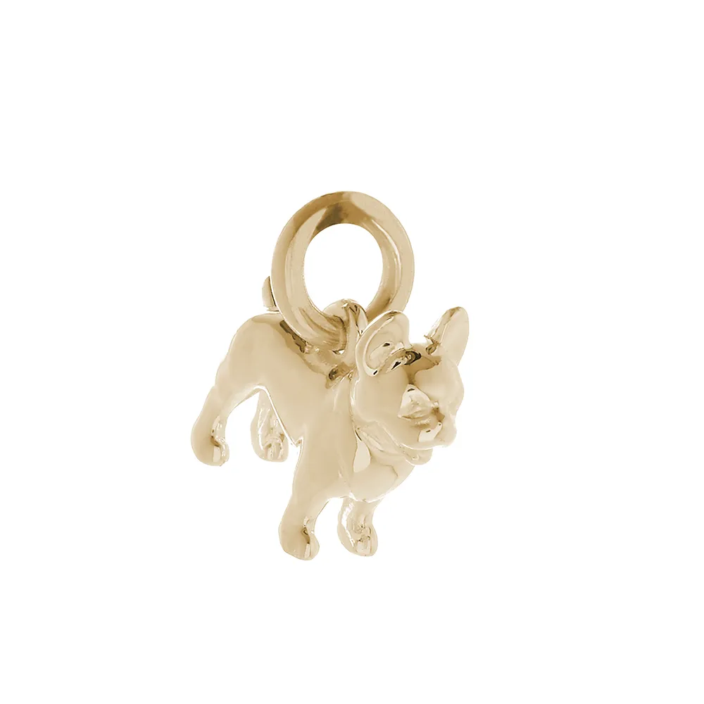 French Bulldog Solid Gold Dog Charm