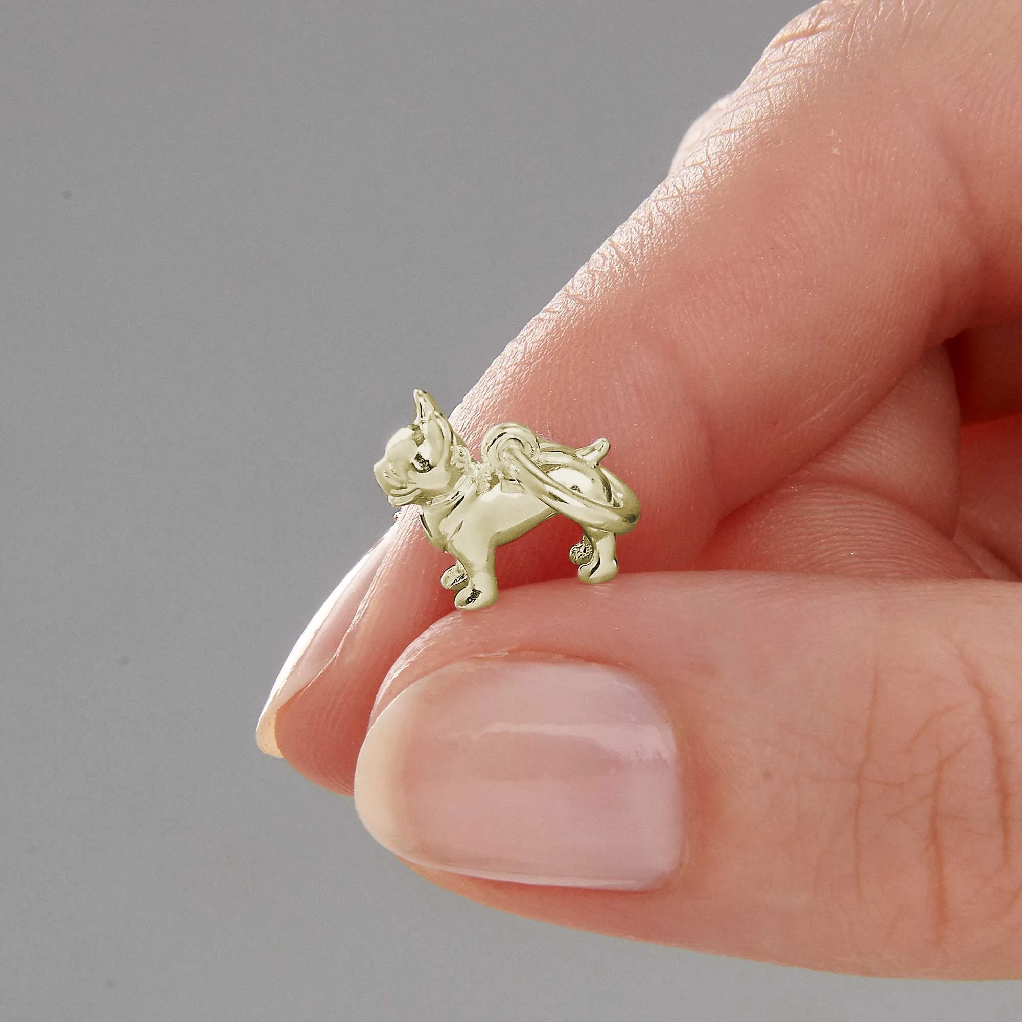 French Bulldog Solid Gold Dog Charm