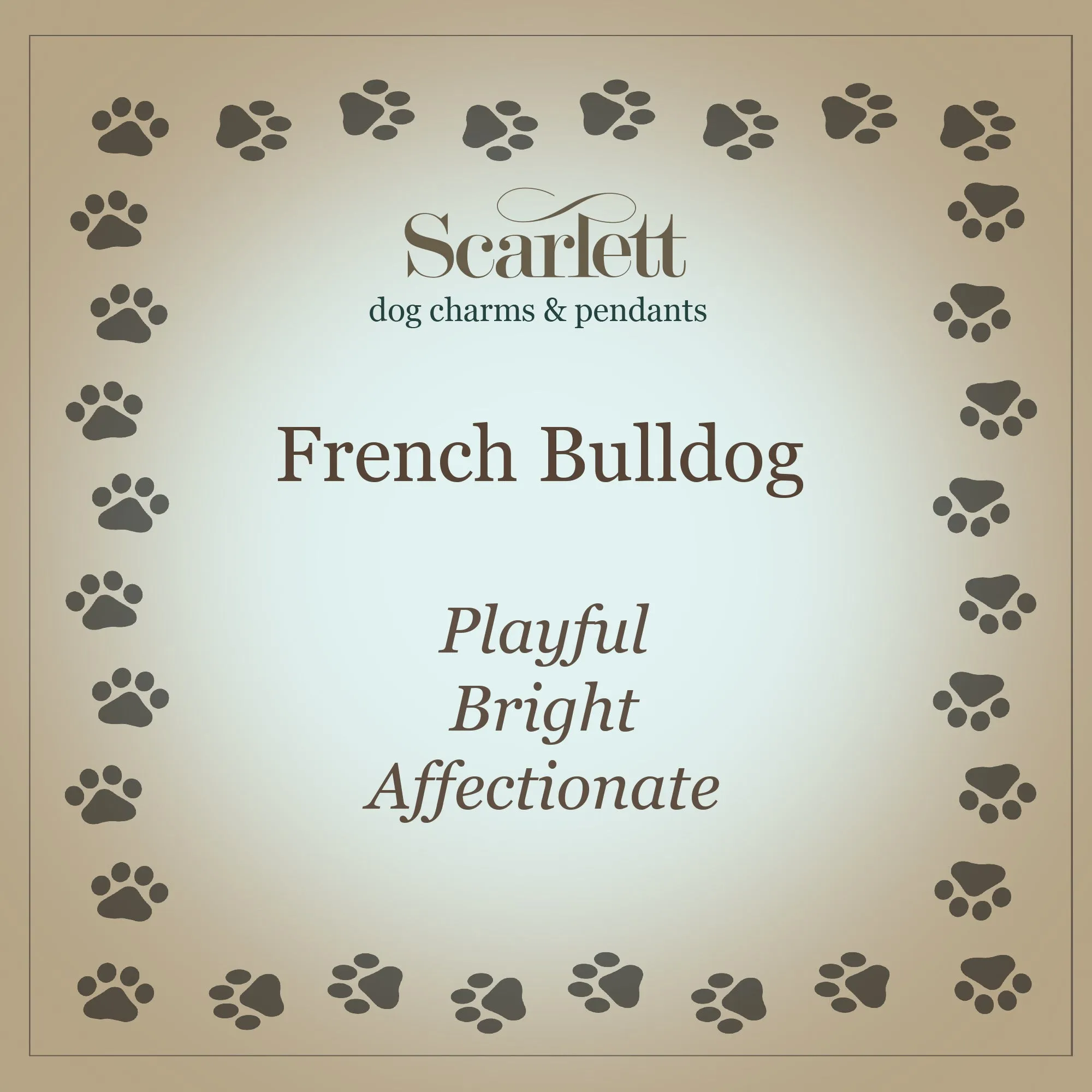 French Bulldog Solid Gold Dog Charm