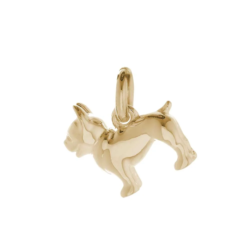 French Bulldog Solid Gold Dog Charm