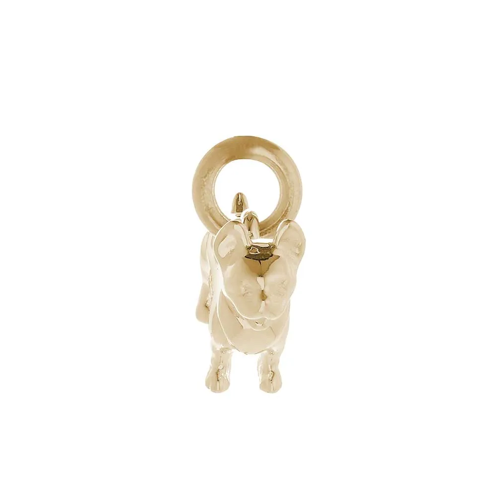 French Bulldog Solid Gold Dog Charm