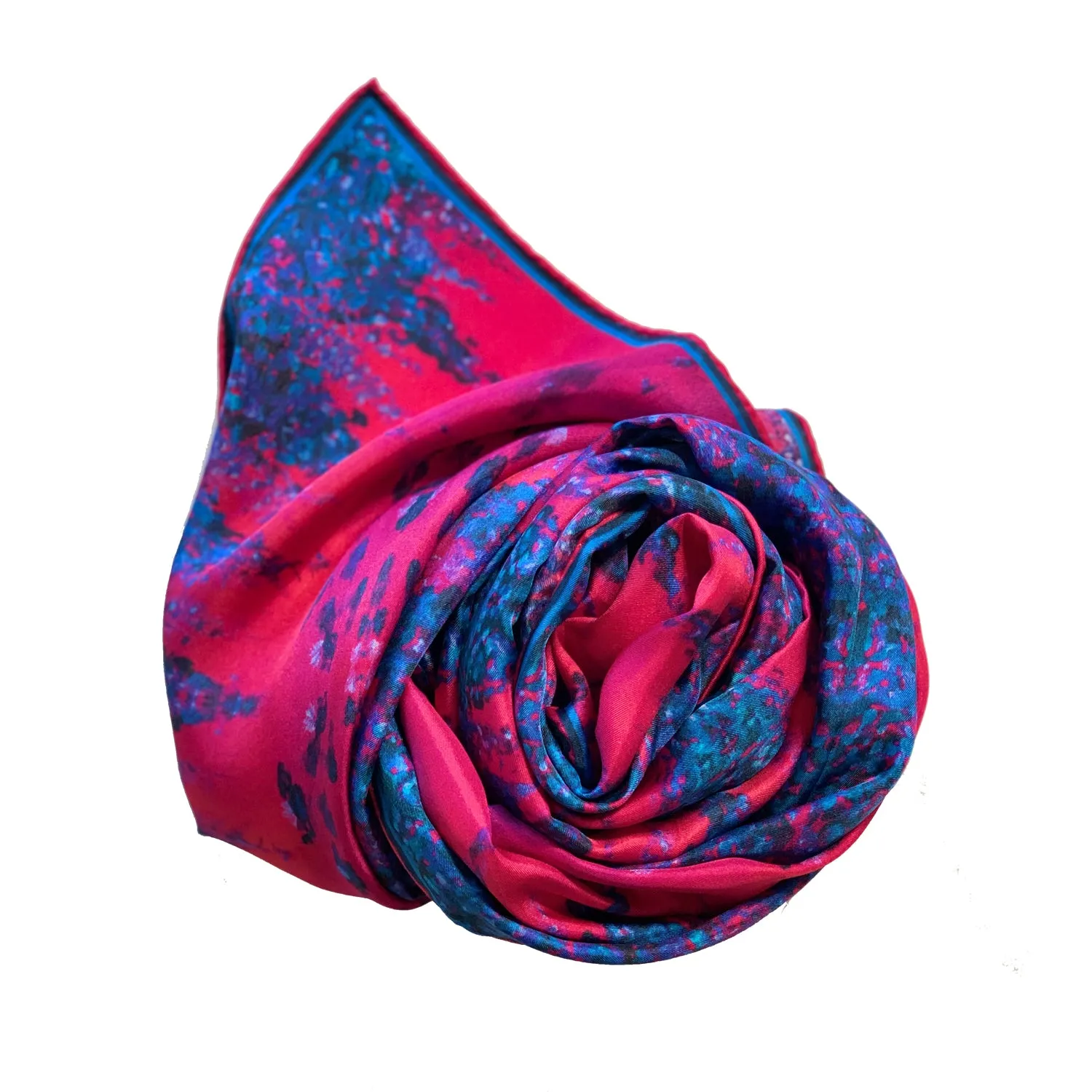 Fuchsia Dreams - Long Silk Scarf