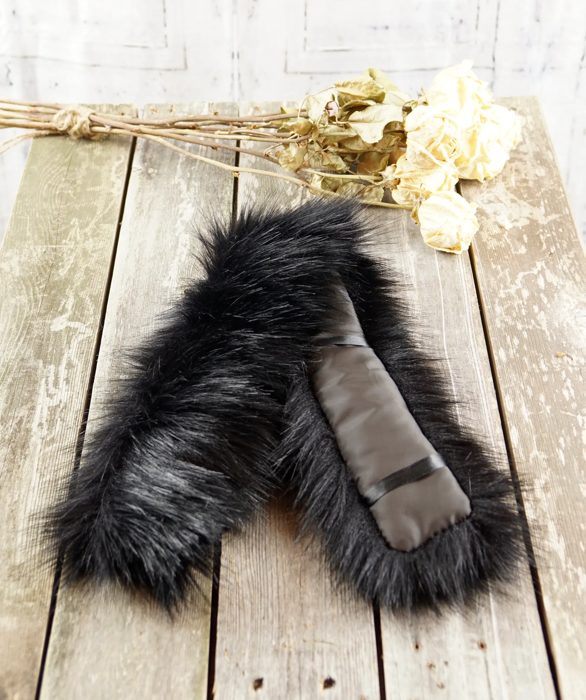 Gifts For Her NeckOlette Faux Fur Scarf Accessory (Black Fur)