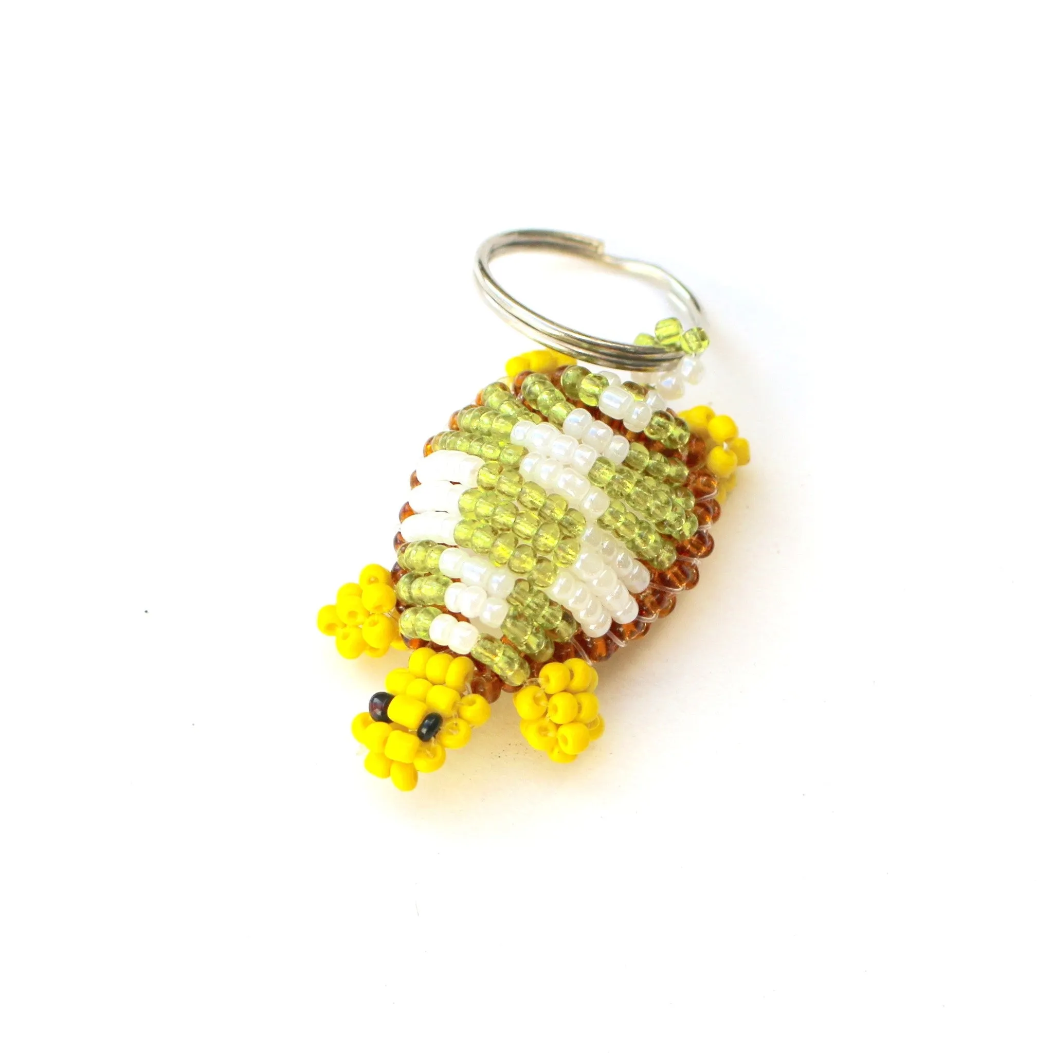 Glass Bead Animal Keychain