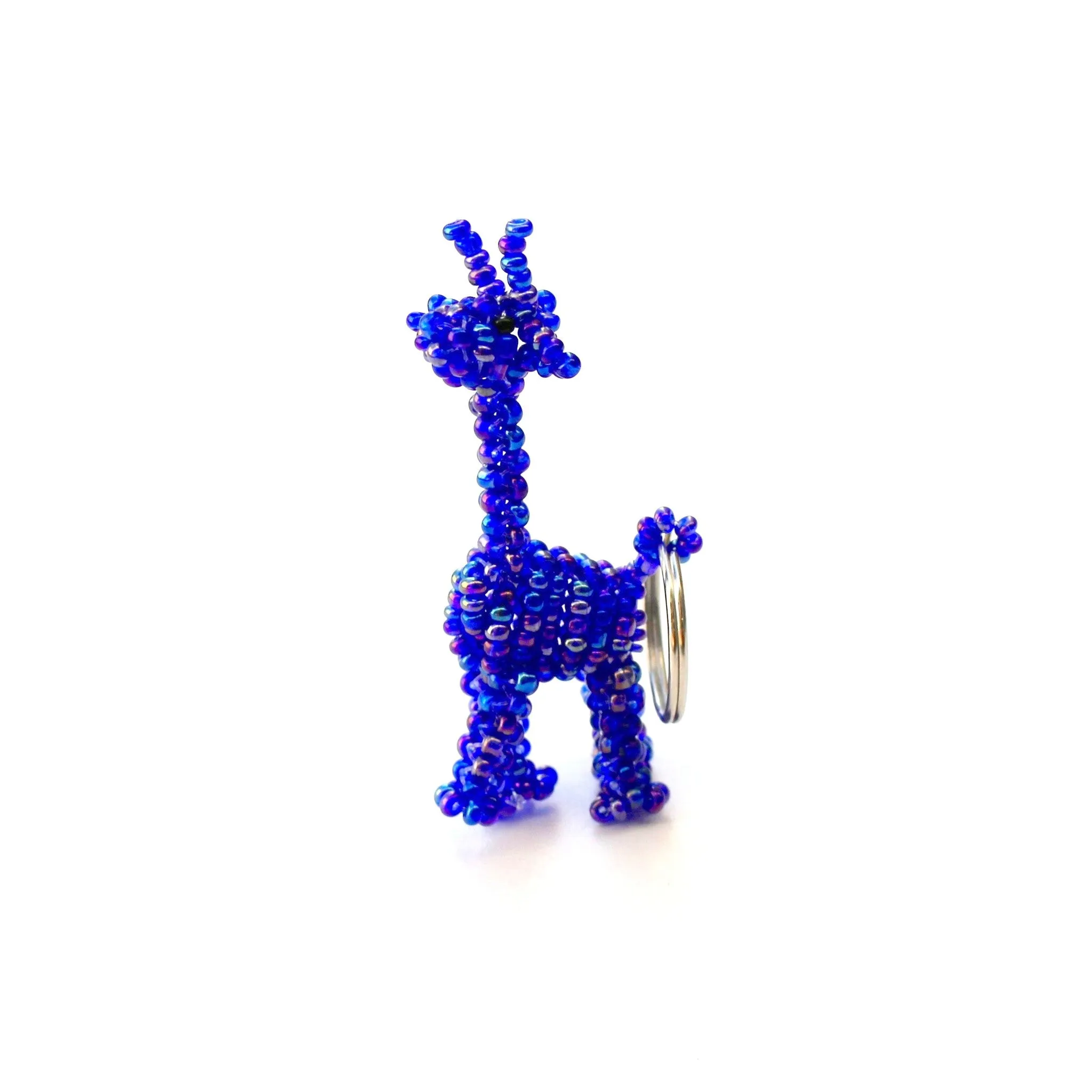 Glass Bead Animal Keychain