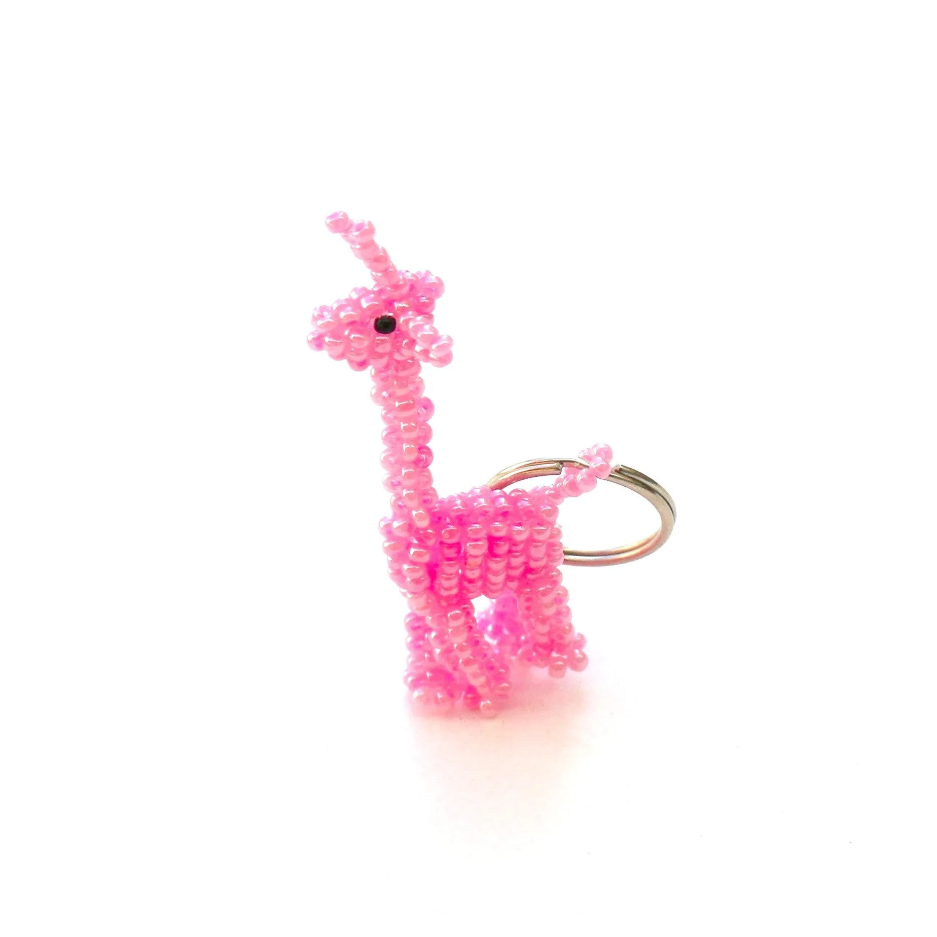 Glass Bead Animal Keychain