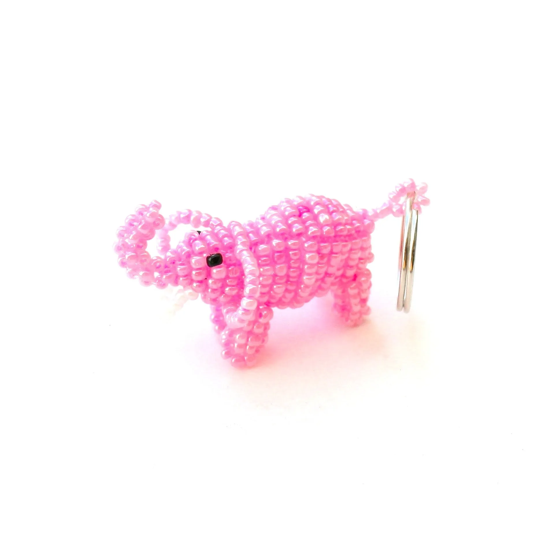 Glass Bead Animal Keychain