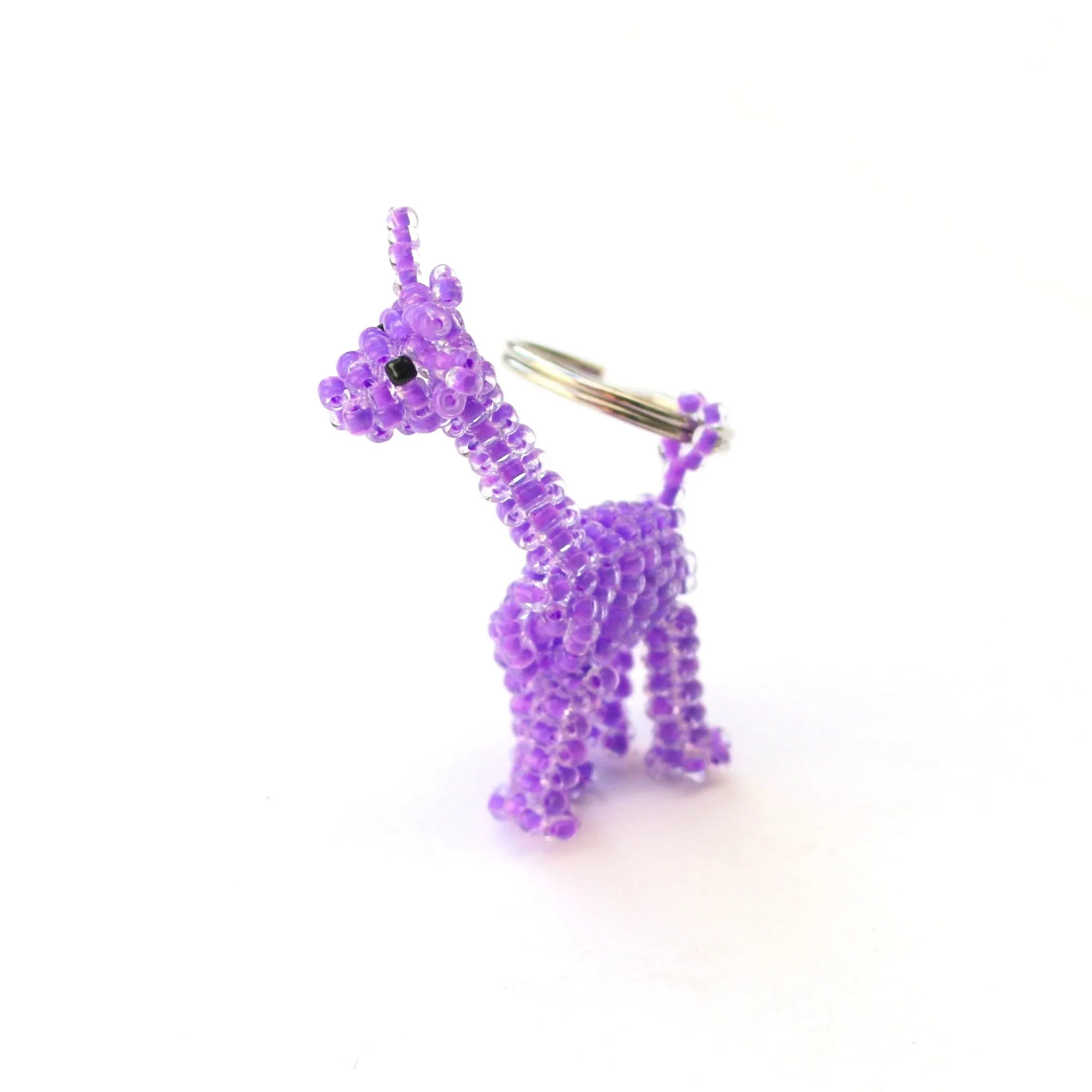 Glass Bead Animal Keychain