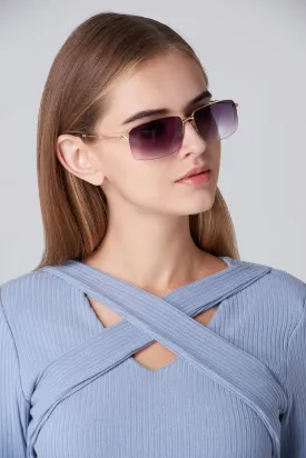 Gold and Purple Top Rim Sunglasses