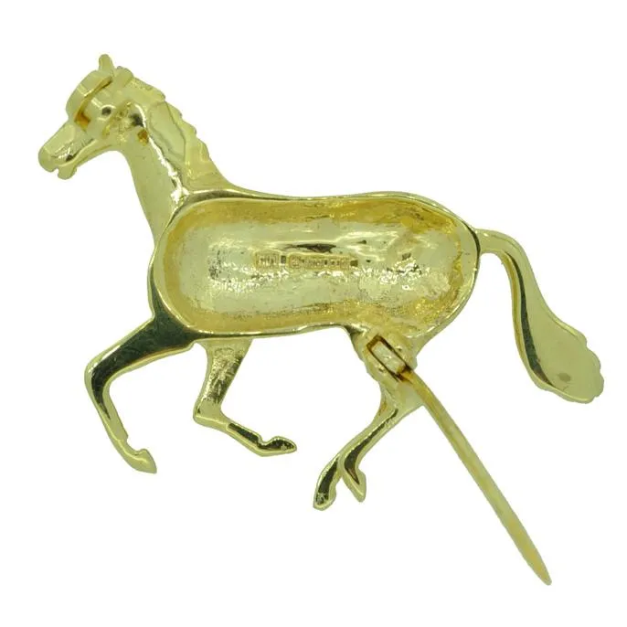 Gold Horse Brooch