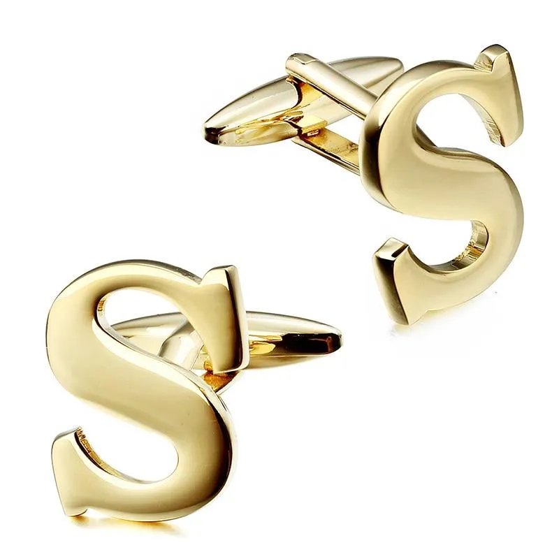 Gold-Tone Monogram Cufflinks